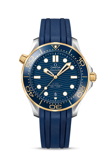 Omega Seamaster Diver 300M Master Co-Axial 42 Stainless Steel / Yellow Gold / Blue / Rubber